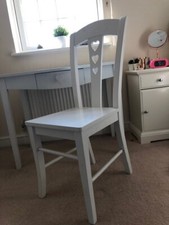 White wooden desk and chair Set (Next Home) - Girls / Teen Bedroom /Study