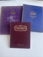 George V and Edward V111, Elizabeth R 1953, Princess Margaret Gift Book Set Of 3