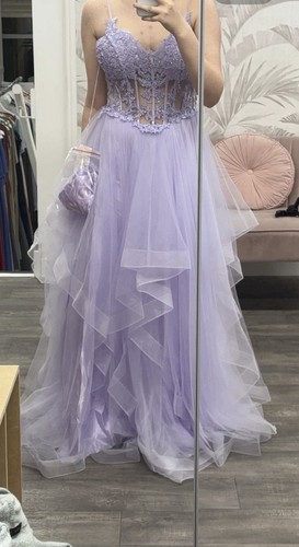Purple sleeveless lace bodice - purple,