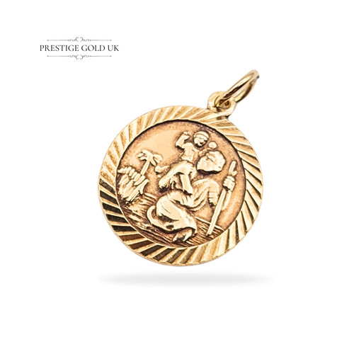 9ct gold round christopher - gold,