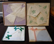 Selection of NEW Irish Linen Handkerchiefs- Boxed