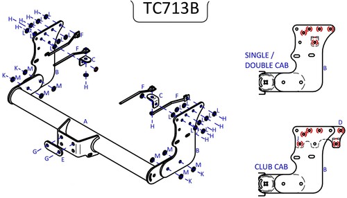 Towtrust fixed flange - fixed,