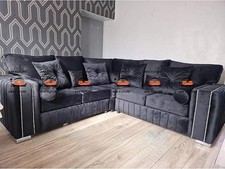 Ark Future Corner Sofa | 2C2 Milano | Plush Velvet | 5-Seater | Modern Lined