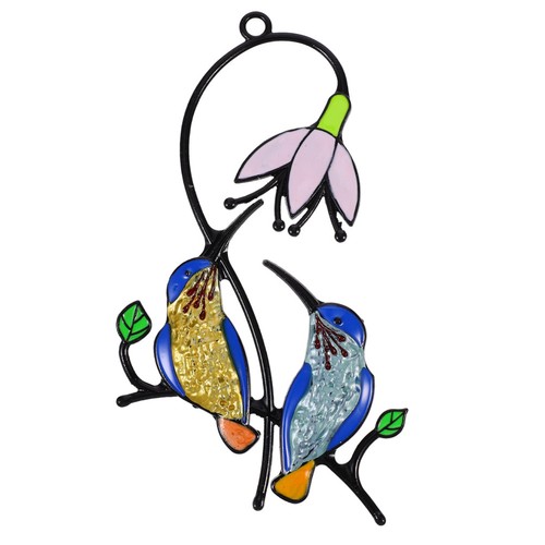 Stained glass metal bird - bird, home