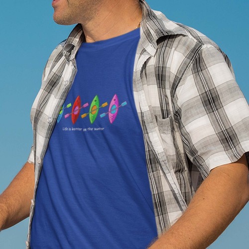 Kayak colours shirt life - t-shirt, |