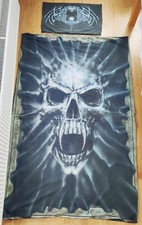 Spiral Skull Reaper Single Two Piece Halloween Duvet Set