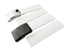 22 24mm White Rubber/Silicone