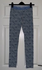 BNWT JACK WILLS SILVERDALE BLUE WHITE LOGO WAISTBAND FLORAL PATTERNED LEGGINGS 8