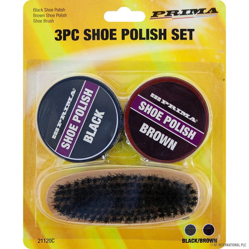 3pc black and brown shoe - and,
