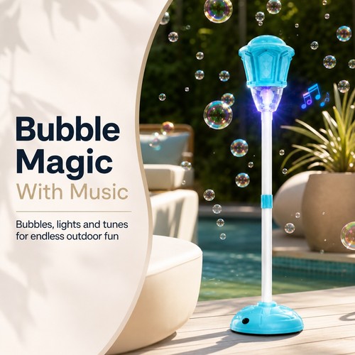 Street lamp bubble machine - street,