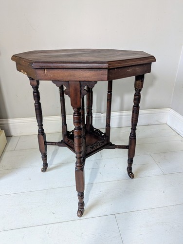 Antique mahogany octagonal - mahogany,