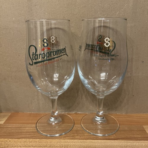 Staropramen pint glass - pint, chalice