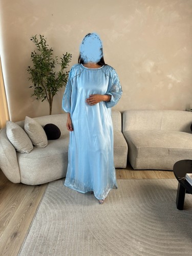 Blue kaftan abaya - kaftan, dress
