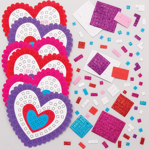 Mosaic heart coaster kits foam - mosaic,