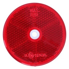 Red Round Circular Reflectors for Driveway Gate Fence Posts Trailer Rears