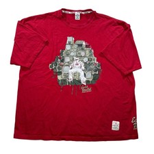 Y2K VTG Ecko Unltd Mens Classic T-Shirt Red Hip Hop Rhino Graphic Boombox 2XL