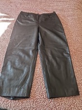 Marks And Spencer Autograph Real Leather Trousers Size 18