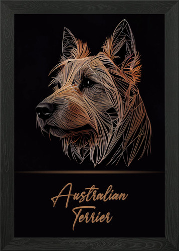 Australian terrier framed wall - australian,