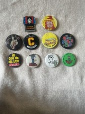 Vintage Job Lot of Pin Badges x 10 Bundle Includes micheal Jackson /7up/batman 