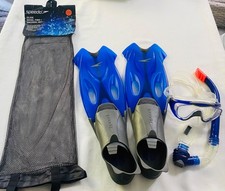 Speedo Glide Fins, Mask and Snorkel Set- Shoe Size 7.5-8.5 UK 