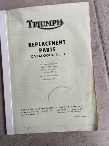 Triumph replacement parts - triumph,
