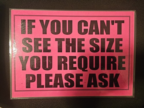 Market stall display - sign, card