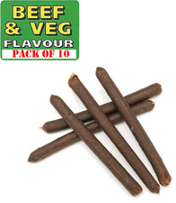 Lazy Bones Dried BEEF & VEG Gluten Free Flavour Sausages Pack of 10