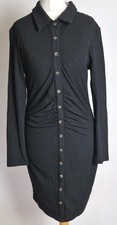 Apricot Black Ribbed Button