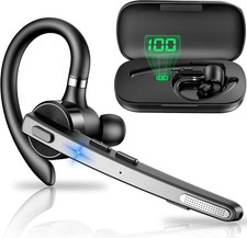 New bee Bluetooth Headsets Dual Mic V5.1 Bluetooth Earpiece Wireless with LED Ch