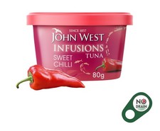 2 X John West Sweet Chilli No Drain Tuna Infusions 80g
