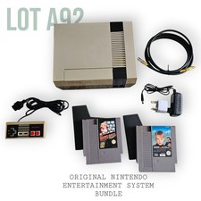 Lot A-92 Retro Vintage Original NES Console + Games – Tested – Nintendo