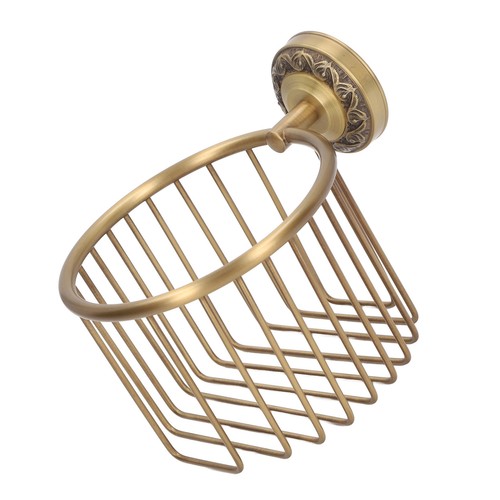 Antique brass toilet roll - brass,