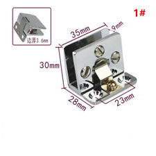 1X Glass Door Hinge Cupboard Showcase Cabinet Door Hinge Glass Clamp Zinc Alloy
