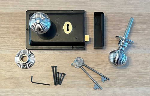 Black brass fluted - black, lock