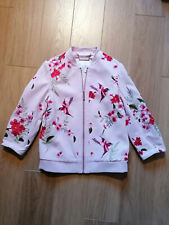 Ted Baker pink bomber coat with rose gold zip. Worn once. Size 0. XS