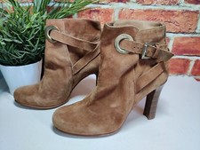 W BHS FOX BROWN ANKLE BOOTS UK