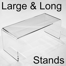 Large  and Long Acrylic Display Shelves Risers Plinths  Stands