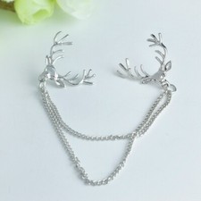 Silver tone reindeer / stag /