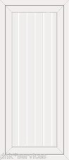 WHITE FULL HEIGHT UPVC DOOR PANEL SHIPLAP TONGUE AND GROOVE WHITE