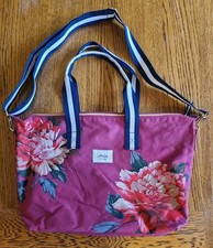 Joules Floral Canvas Weekend Tote Bag With Detachable Shoulder/Body Strap Unused