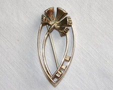 Ola Gorie Orkney Vintage Scottish Celtic Sterling Silver Flower Brooch