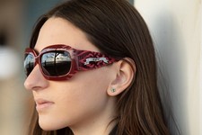 John Richmond sunglasses JR56803 natural brown tan oversized rounded arm design