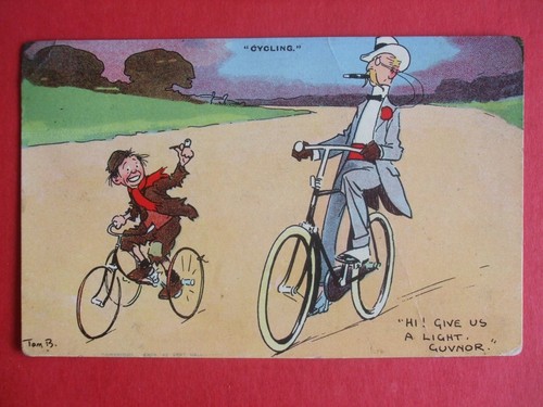 Tom browne comic - tom, cycling