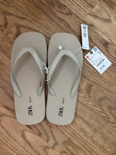 Zara boys flip flops - flip, tan,