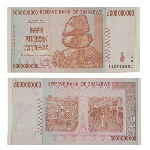 Zimbabwe billion dollars - zimbabwe, 5