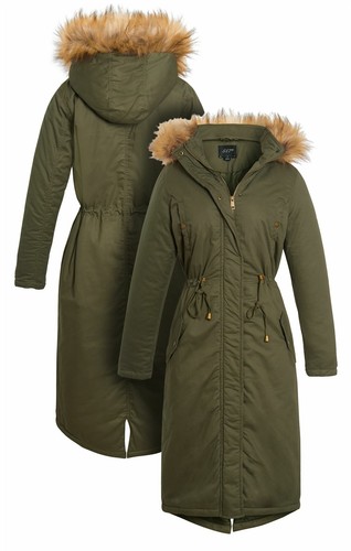 Womens longline padded parka - longline,