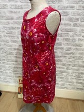 Vintage Hawaiian dress cotton red floral size  M/L chest 40" L 35"  PB300