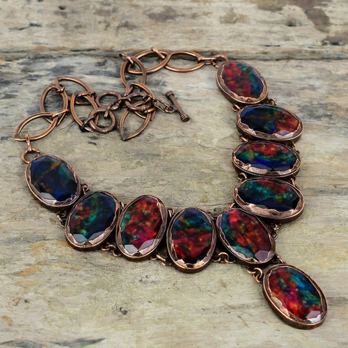 Ammolite copper bestie gift - ammolite,