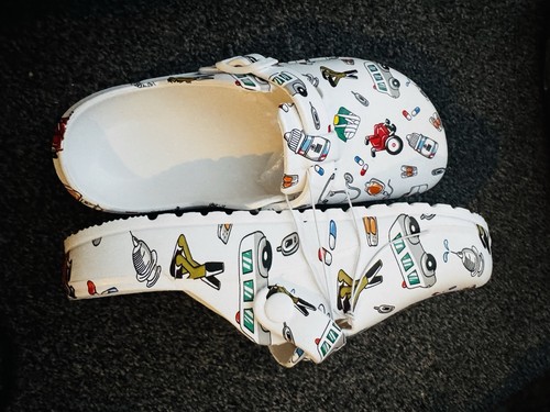 Medical print clogs white - clogs,