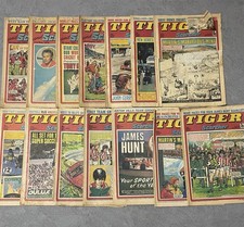 Vintage Tiger & Scorcher Comic Bundle Mixed Years 1975-1978 31 Issues